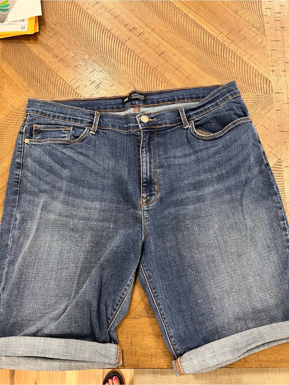 Lee Boyfriend Denim Shorts - Dark Blue XL 16-18